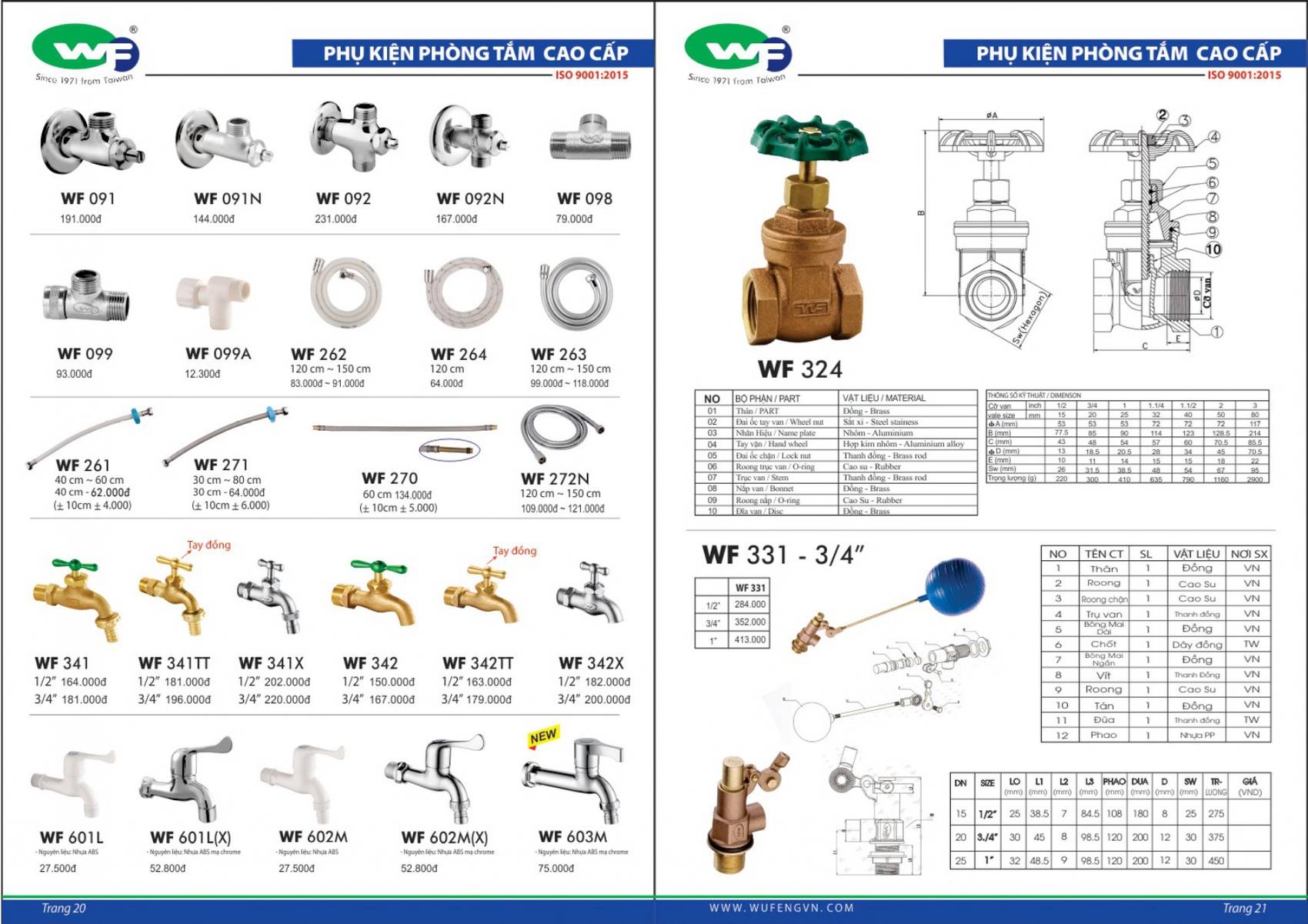 Bảng giá sen vòi WUFENG mới nhất 2024 /Page 11
